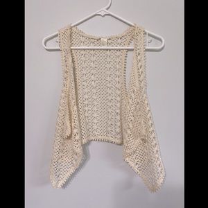 Cream Lace Vest